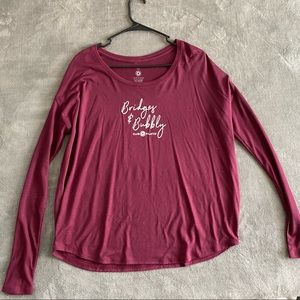 Club Pilates, “Bridges and Bubbly” in white, never worn